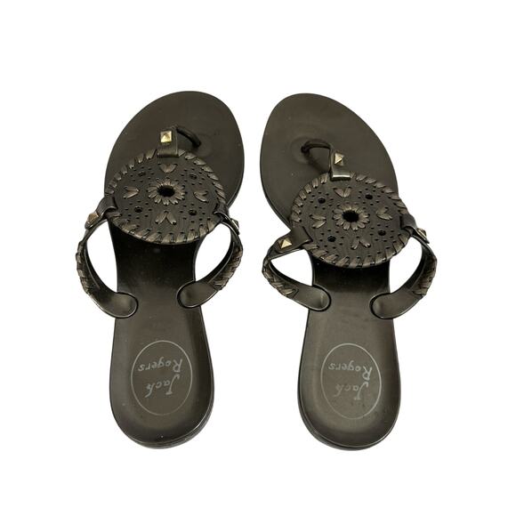 Jack Rogers Brown Georgica Jelly Slide Flip Flop Sandals Womens 7 - Picture 3 of 8